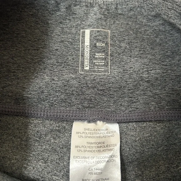 Mondetta Heathered Gray High-Waist Leggings Pockets Mesh Panels Size S - Picture 4 of 6